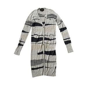 Vivienne Westwood Anglomania Distressed Long Cardigan Duster Sweater L/XL